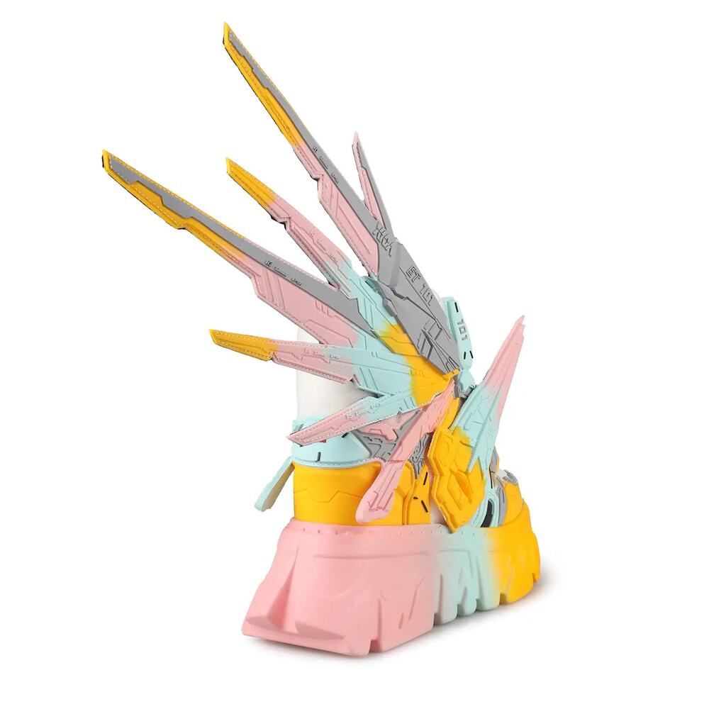 Anthony Wang Y2K Chunky Platform Pastel Sneakers Kawaii Gundam Wings Shoes Sz 9 - Picture 2 of 3